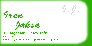 iren jaksa business card